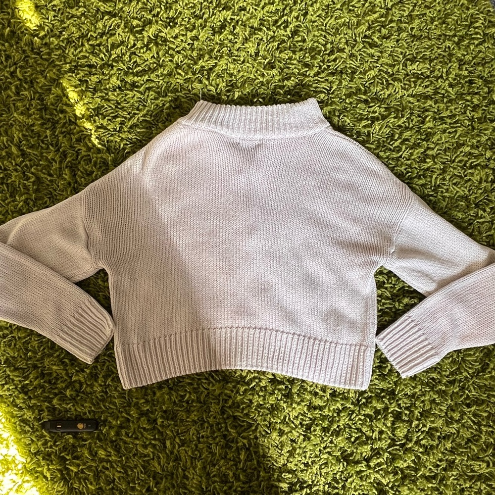 Francesca's Women's Cropped Knit Quarter-Zip Cardigan - Picture 7 of 7